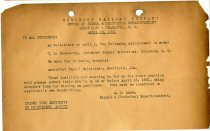 Office of Signal & Electrical Superintendent Memo, April 13, 1931