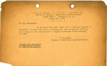 Office of Signal & Electrical Superintendent Memo, March 9, 1931