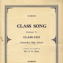 Fernandina High School Class Song (cover only)