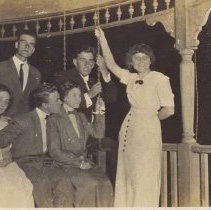 Young people on Waas porch