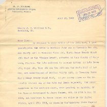 Letter regarding Cashen Grant