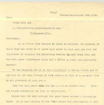 Letter from Saml. A. Swann