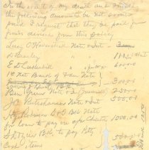 Note of indebtedness