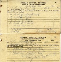 Board of County Commissioners receipts