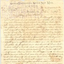 Letter written by Adeline Wood Merrow on 1 October 1888