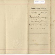 Warranty deed Samuel A. Swann to Frank S. Swann