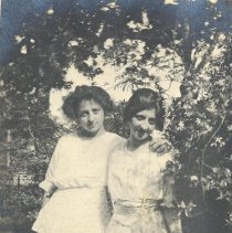 Two ladies in yard