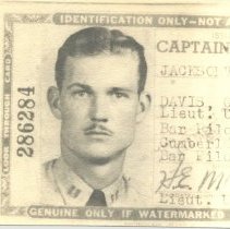 partial ID card for Captain George T Davis