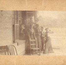 Group photo at C W Lewis House