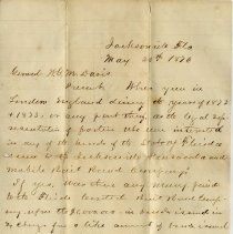 Letter to General W. G. M. Davis