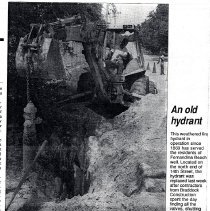 Fire hydrant excavation
