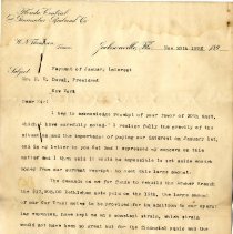 Letter to H. R. Duval from W. N. Thompson