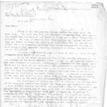 Letter Swann to Capt. Gillette re: old town