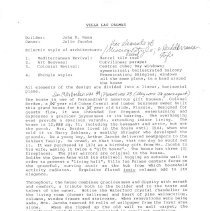 Notes on architecture and owner history of Villa Las Palmas