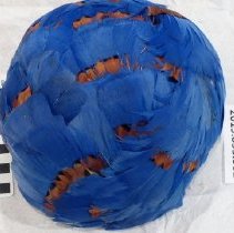 1940's blue feather hat