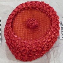 1940's Red Pillbox Hat