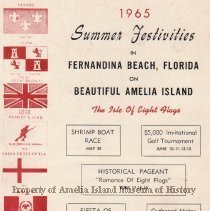 Brochure cover 1965 summer festivities Fernandina Beach