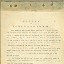 Certificate of Nassau Abstract Company