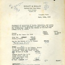 Statement of proration of taxes, insurance, and rents