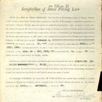 Satisfaction of Street Paving Lien