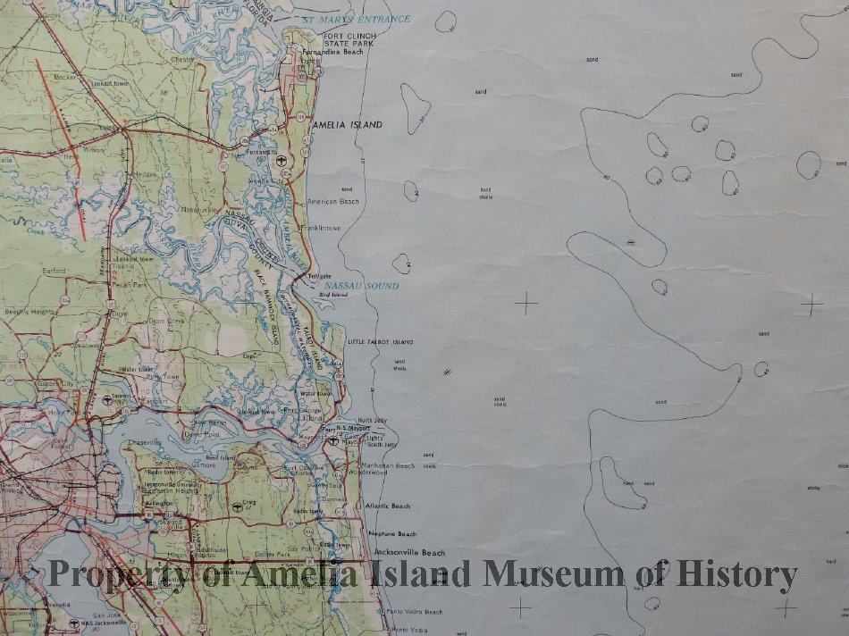 1957 Jacksonville FL, SE Topographic Map Map Amelia Island