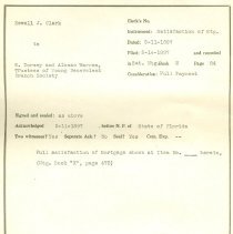 Satisfaction of  Mtg.