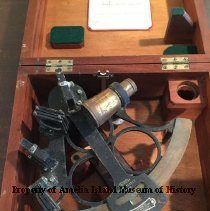 Sextant in wooden box