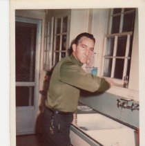 Bobby Moore in kitchen
