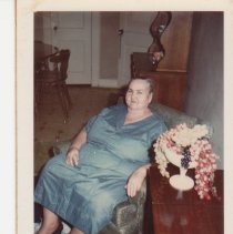 Bobby Moore's mother in living room
