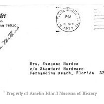 Letter from Will Hardee