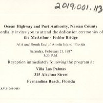 Bridge dedication invitation
