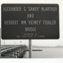 Bridge Dedication Sign