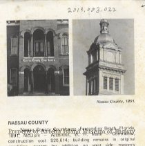 Nassau County - Part of collection of Florida county courthouses found in the January/February 1975 edition of The Florida Architect.