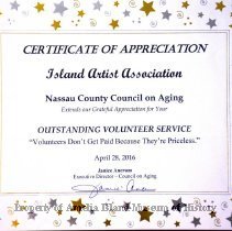 IAA Certificate of Appreciation