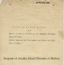 Field Notes of Section 14, Township 3 North, Range 29 East