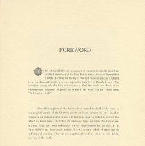 First Presbyterian Church
1858-1958