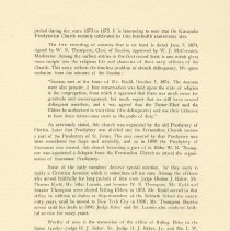 First Presbyterian Church
1858-1958