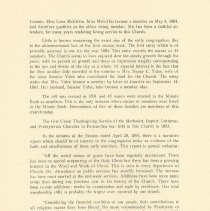 First Presbyterian Church
1858-1958