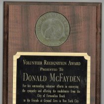Donald McFayden Plaque