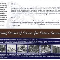 Veterans History Project Brochure Back