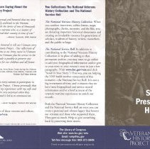 Veterans History Project Brochure Front