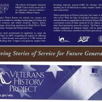 Veterans History Project Brochure Front
