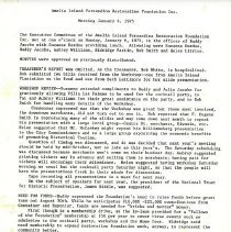 Restoration Foundation Minutes 1975