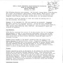 Restoration Foundation Minutes 1987