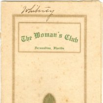 Fernandina Beach Women's Club Yearbooks (1925 - 1926)