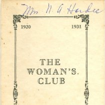 Fernandina Beach Women's Club Yearbooks (1930 - 1935)