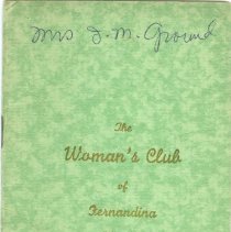 Fernandina Beach Women's Club Yearbooks (1940 - 1945)