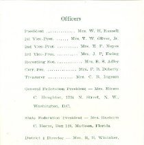 Fernandina Beach Women's Club Yearbooks (1951 - 1955)