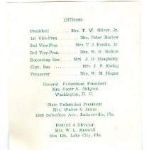 Fernandina Beach Women's Club Yearbooks (1951 - 1955)