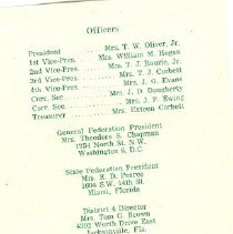 Fernandina Beach Women's Club Yearbooks (1951 - 1955)